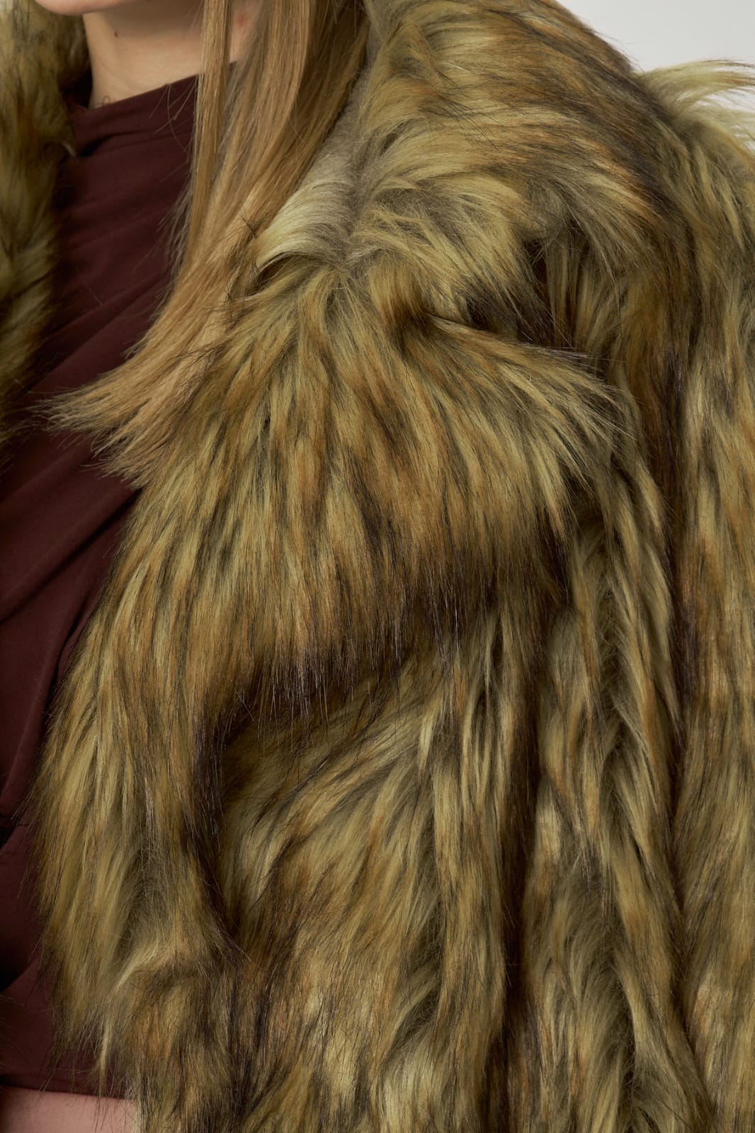 Kartina Gold Tüylü Suni Kürk