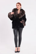 Jacson Alcantara Kadın Kürk Ceket, Hakiki Tilki Kürklü Lüks Kaban