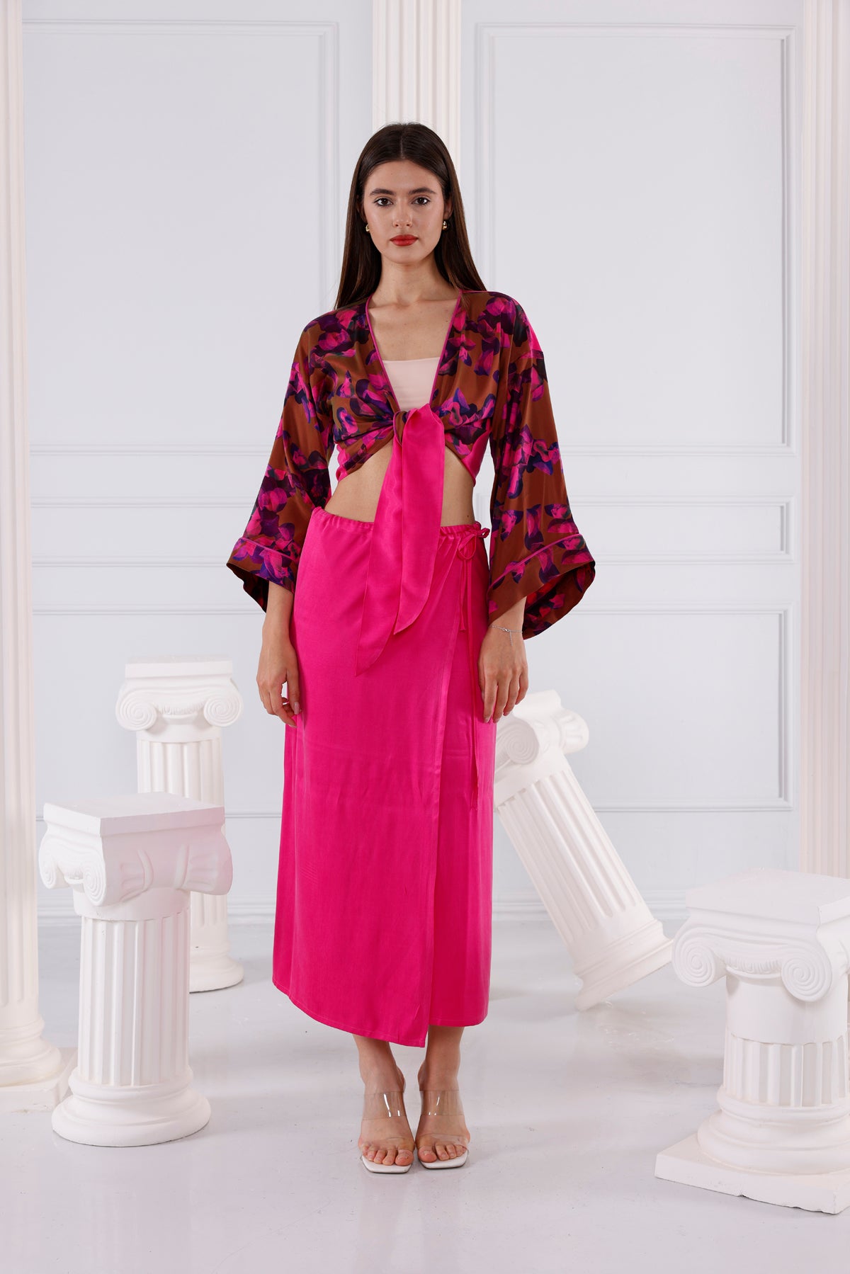 Tina Vegan İpek CUPRO Cropped