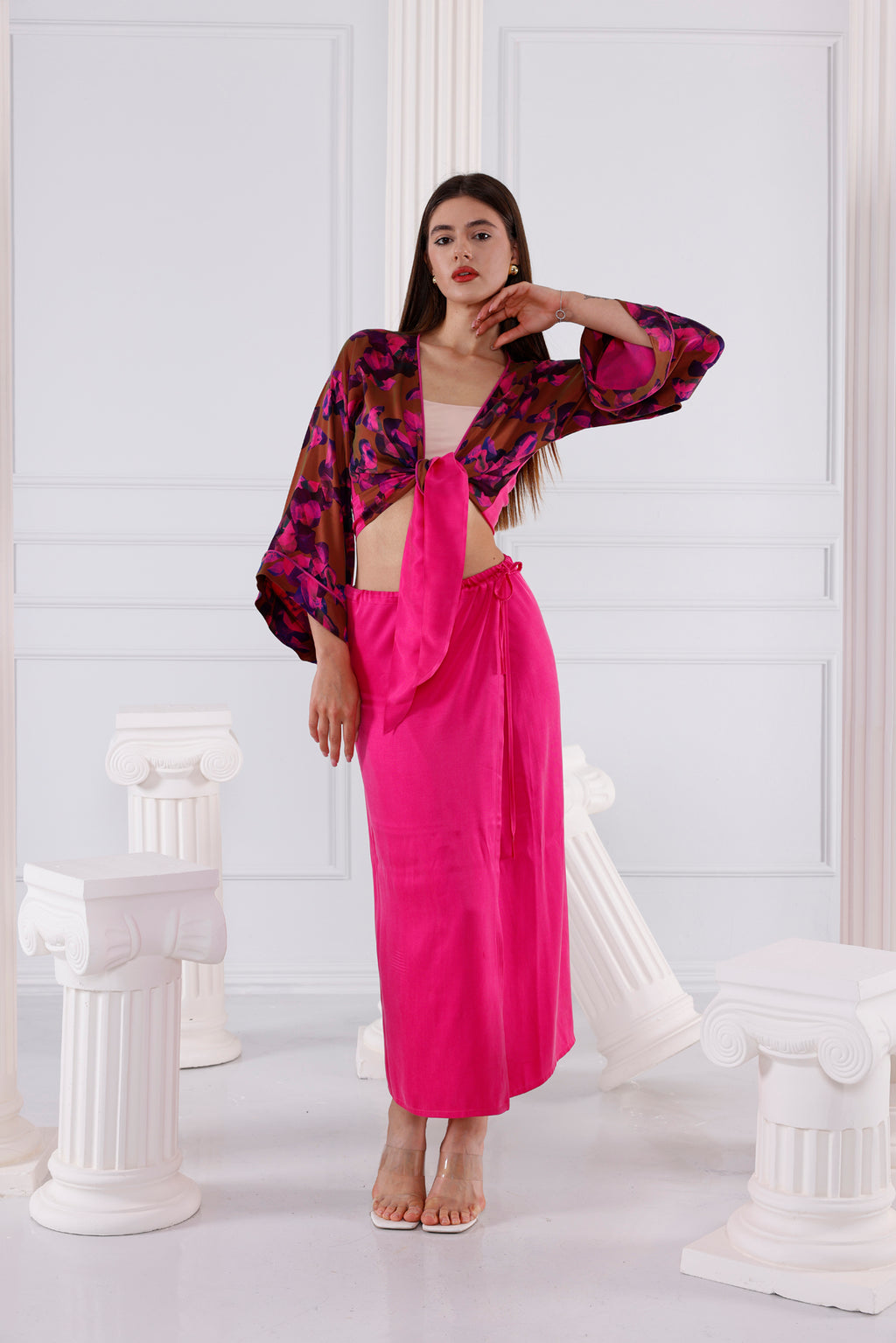 Tina Vegan İpek CUPRO Cropped