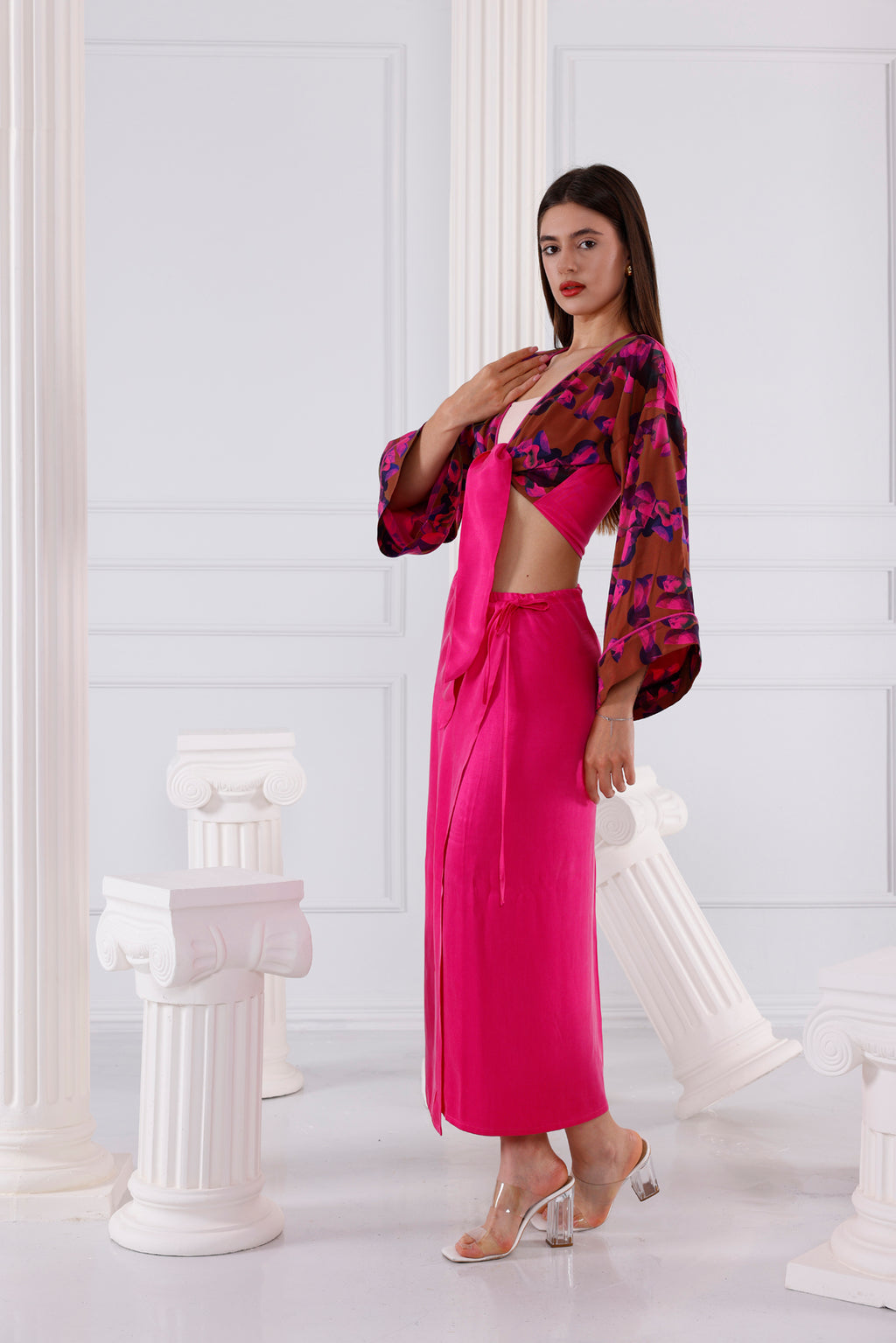 Tina Vegan İpek CUPRO Cropped